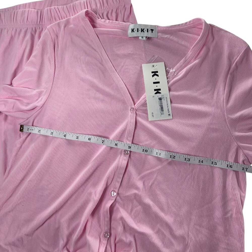 NWT Kikit 2-Piece Ribbed Pajama Set Light Pink Size S - Picture 4 of 8